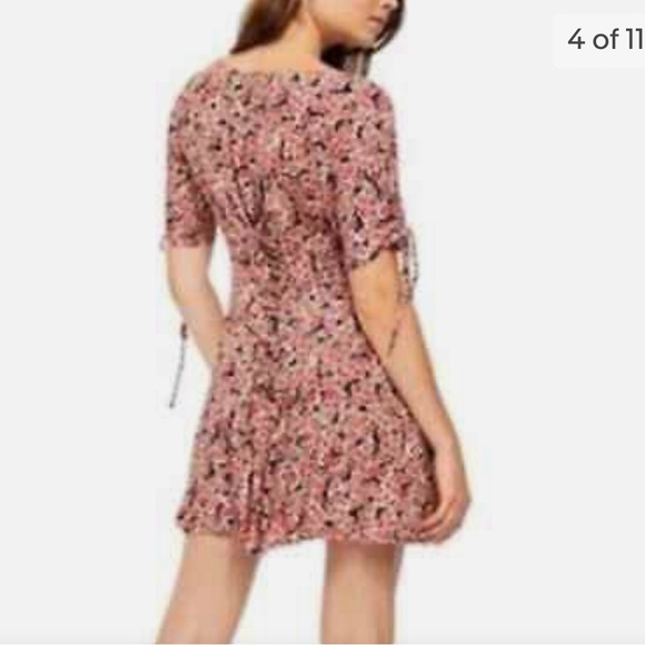Free People Mini-Dress, Floral, Lace-Up, S - Picture 12 of 12